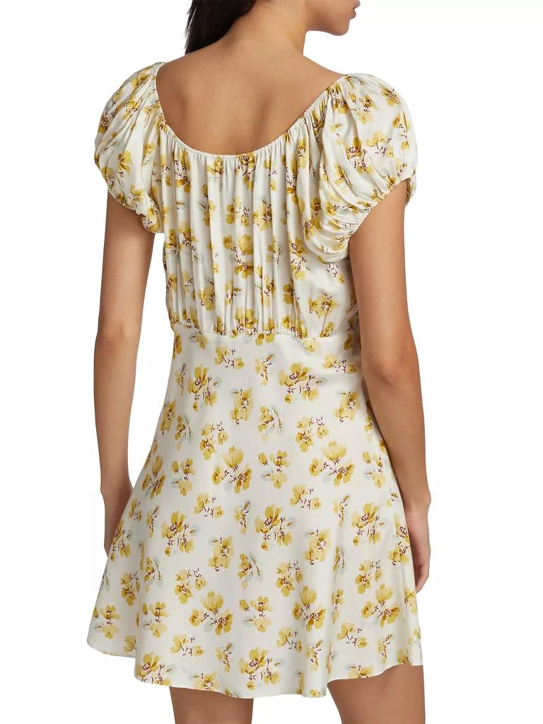 DÔEN Sera Floral Silk-Blend Minidress 5