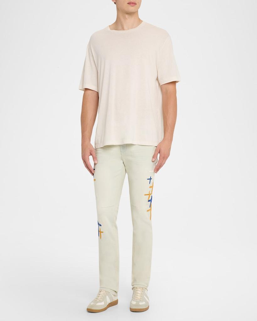 RTA Men's Bryant Embroidered Skinny Jeans