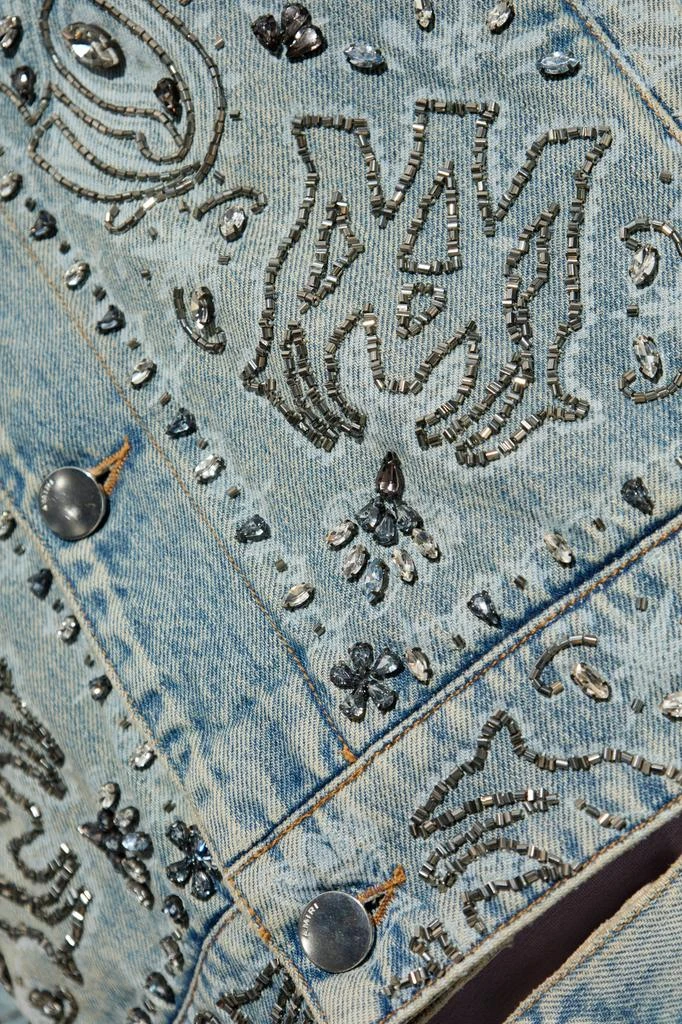 AMIRI Embroidered denim jacket 5