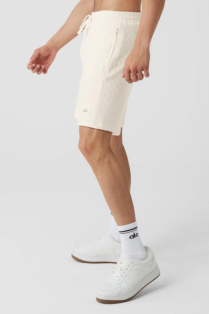 Alo Yoga Quilted Stadium Short - Ivory 3