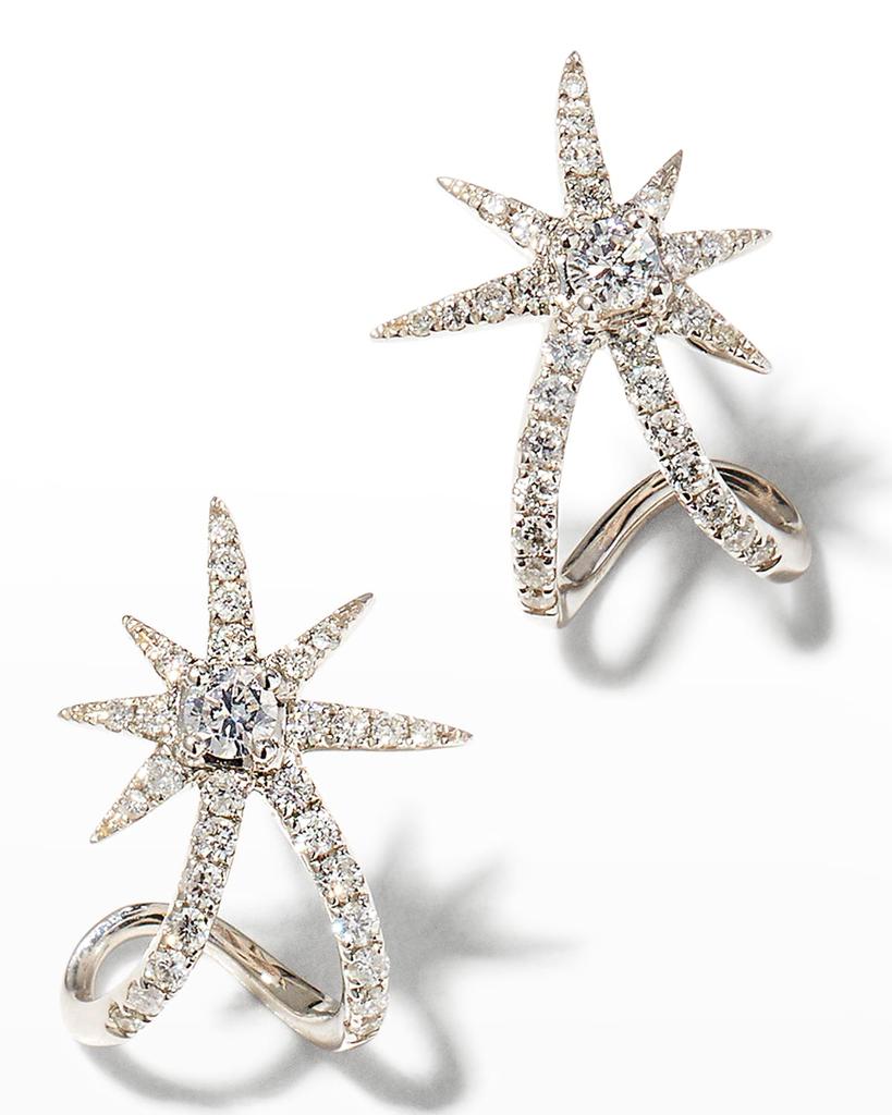 Graziela Gems White Starburst Ear Cuffs