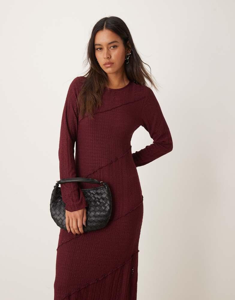 miss selfridge burgundy dress