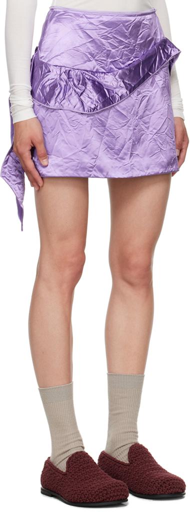Meryll Rogge Purple Ruffled Miniskirt