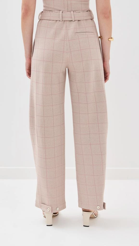 ROSETTA GETTY Belted Straight Taper Tab Pants 3