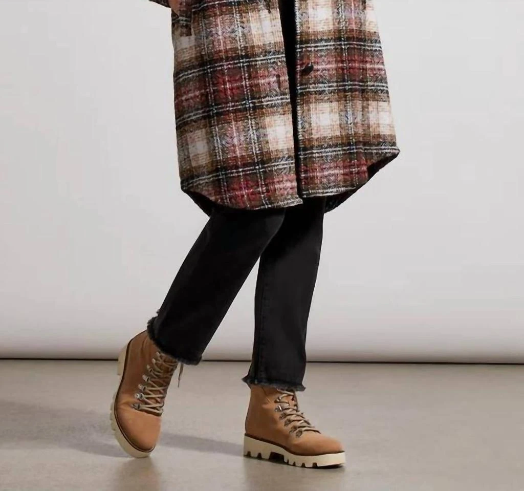 Tribal Tribal - Plaid Drop Shoulder Shacket