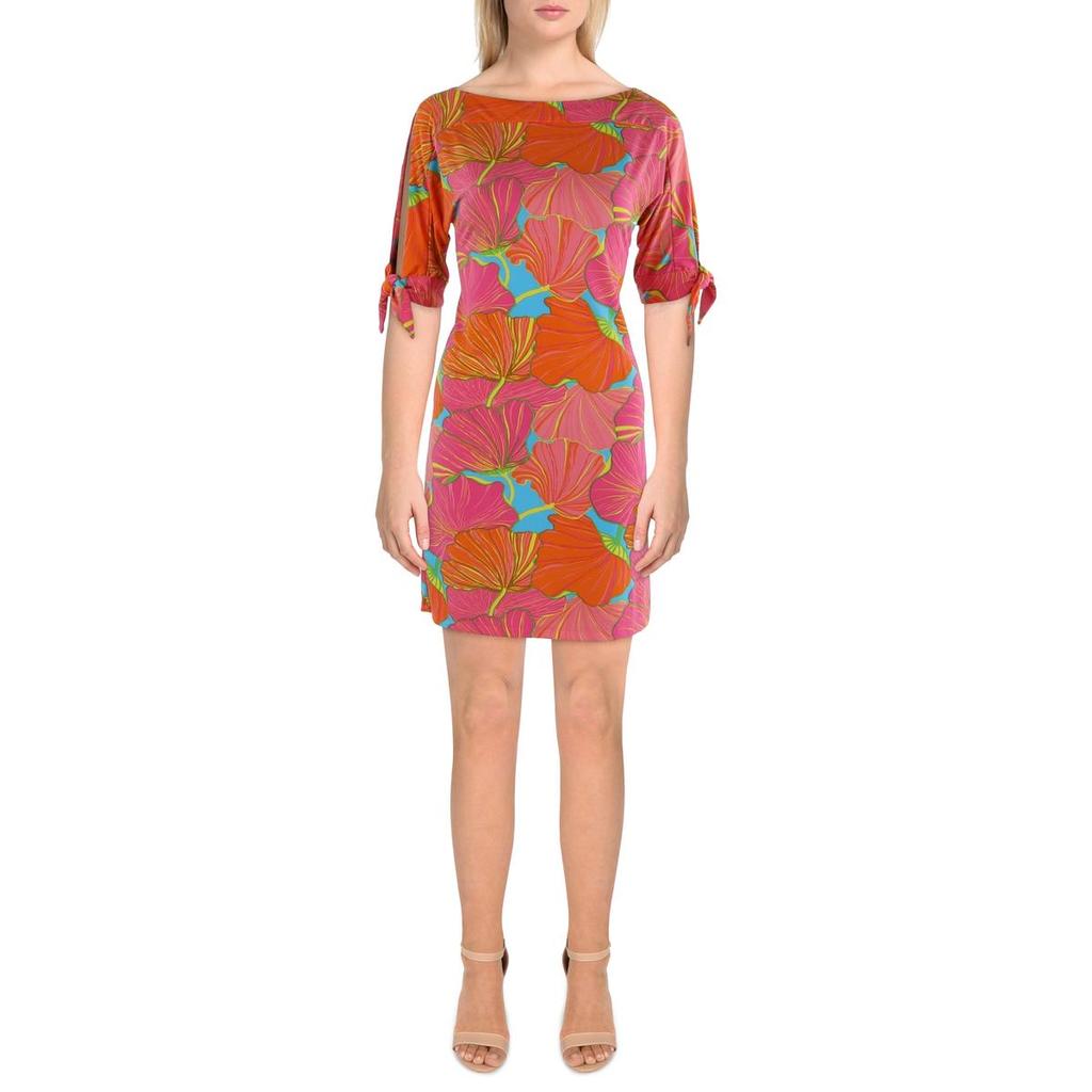 trina Trina Turk Womens Boatneck Short Mini Dress