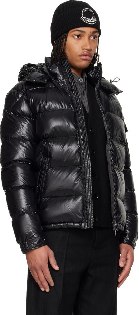Moncler Black Maya Hooded Short Down Jacket