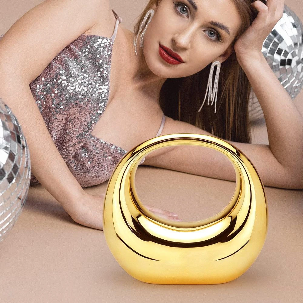 FASHNZFAB Acrylic Moon Shape Evening Bag / Clutch Bag