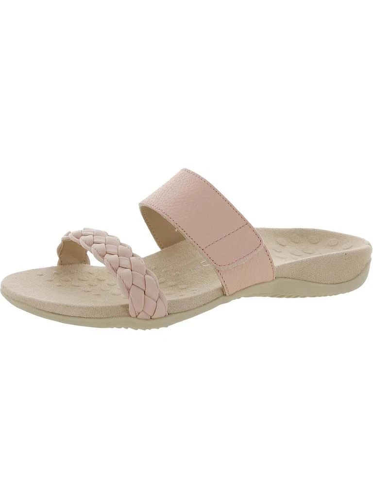 VIONIC Jeanne Womens Leather Braided Slide Sandals 6