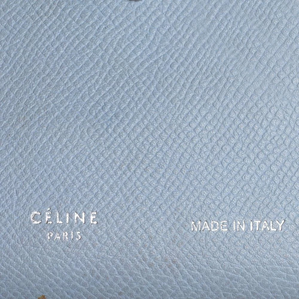 Celine Celine Blue/Green Leather Multifunction Strap Wallet 8