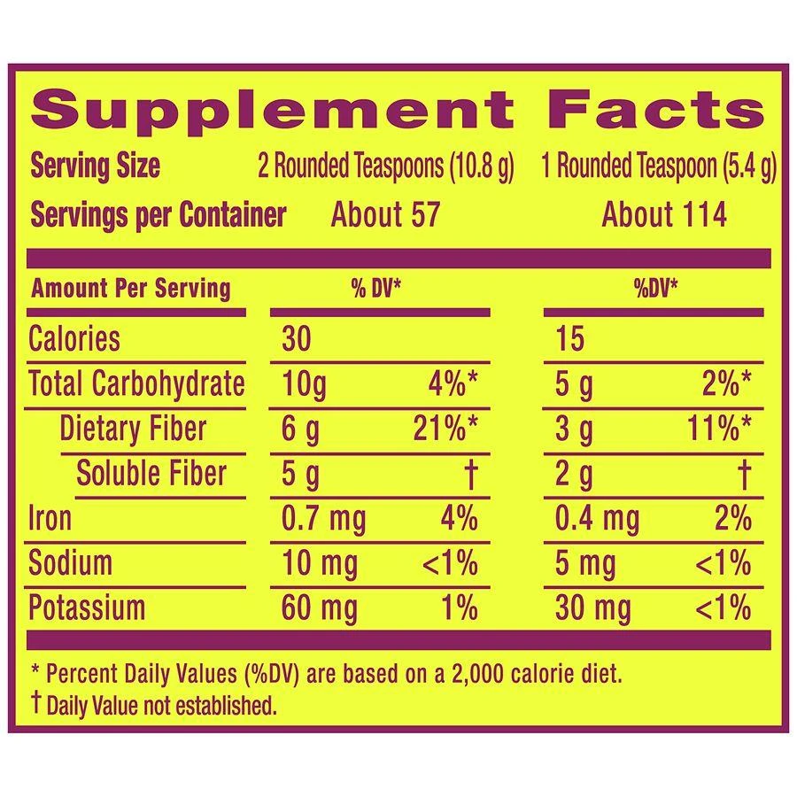 Metamucil Psyllium Husk Powder Fiber Supplement Unflavored 8