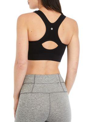 Yogalicious Womens Seamless Katie Zip Bra Top