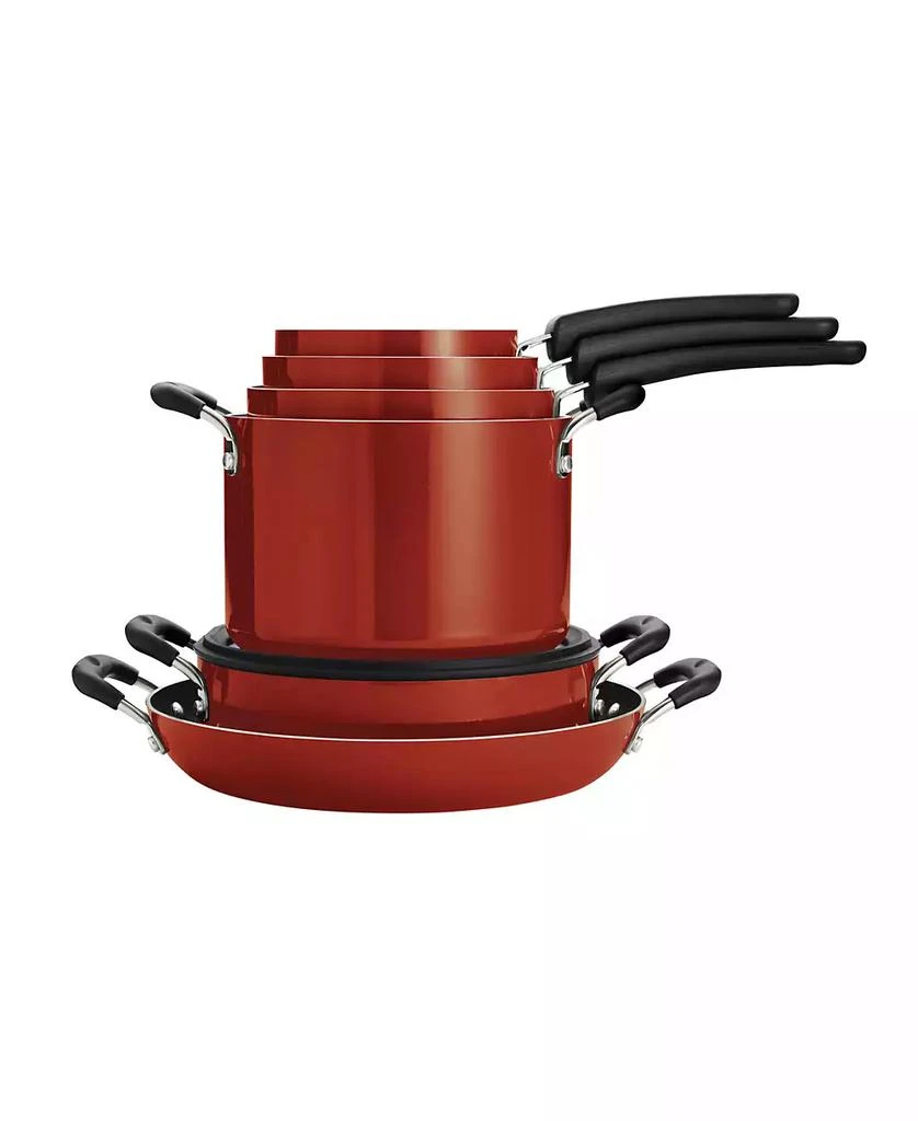 Tramontina Porcelain Enamel Heavy Gauge Aluminum Non Stick 11 Piece Cookware Set 2