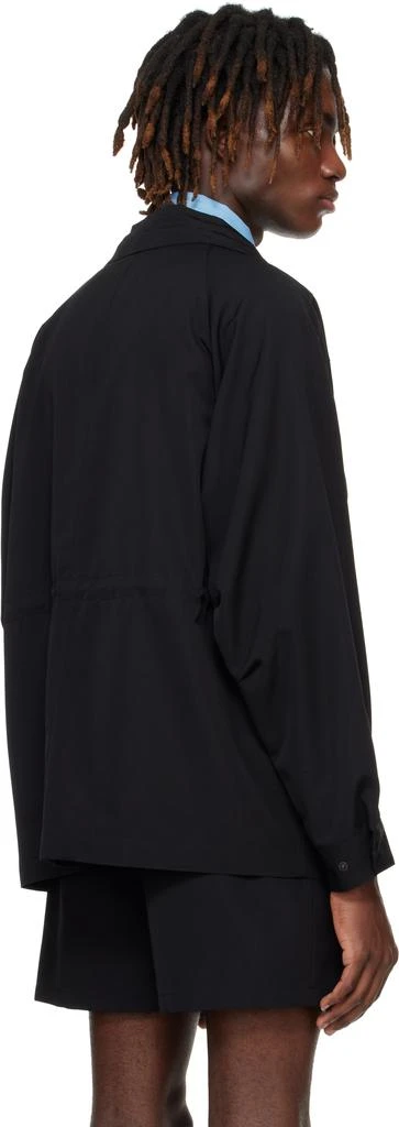 AURALEE Black Wool Max Canvas High Neck Zip Jacket 3