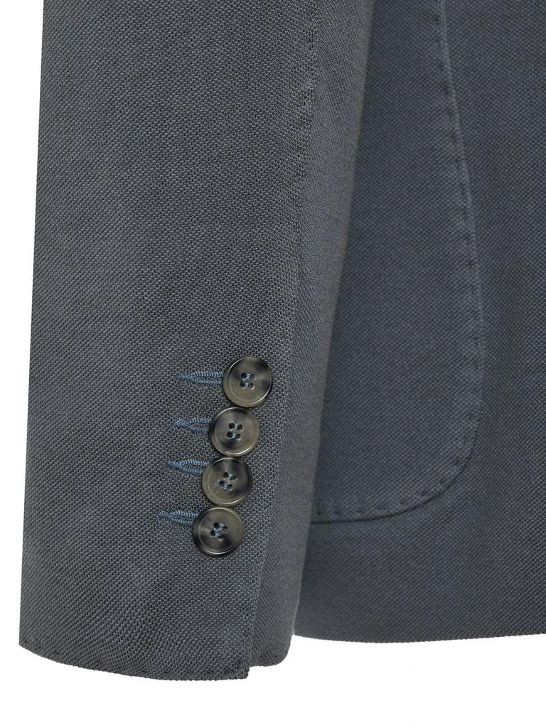 Enrico Mandelli Enrico Mandelli Logo Embroidered Single-Breasted Jacket 6