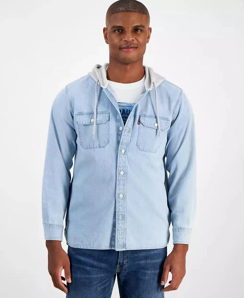 Levi's Men's Relaxed-Fit Hooded Denim Shirt Jacket 1