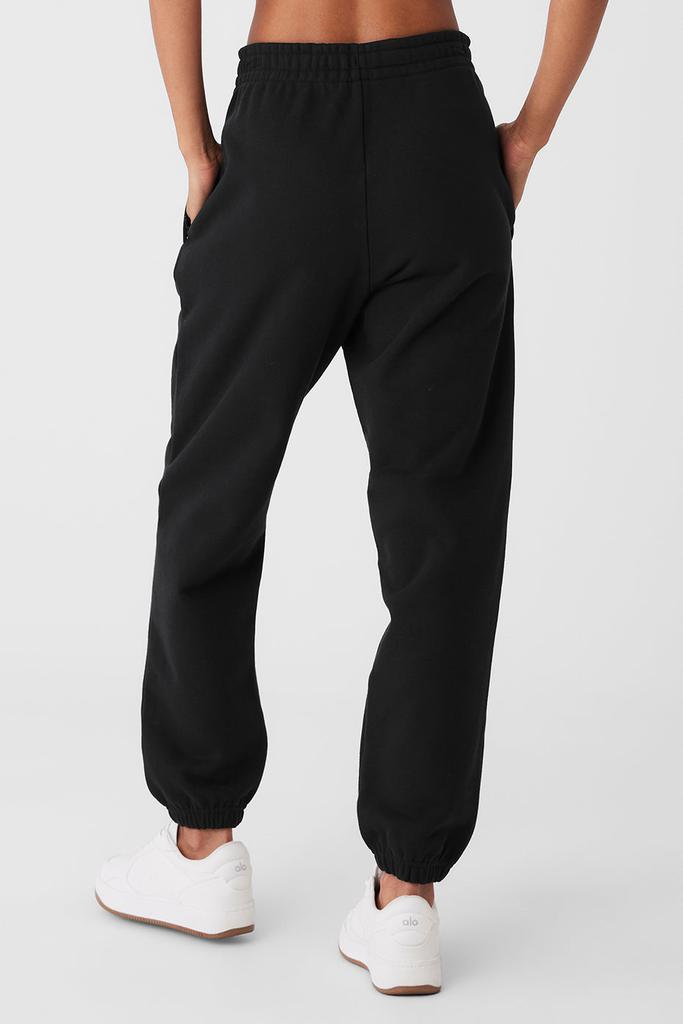 Alo Cuffed Renown Heavy Weight Sweatpant - Black