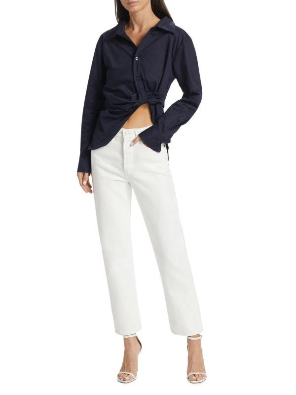 En Saison Hardin Gathered Cotton Shirt 7