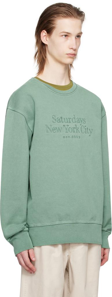 Saturdays NYC Green Bowery Miller Sweatshirt