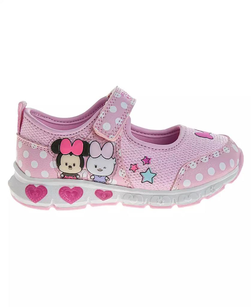 Disney Toddler and Little Girls Minnie Mouse Mary Jane Styled Light Up Sneakers