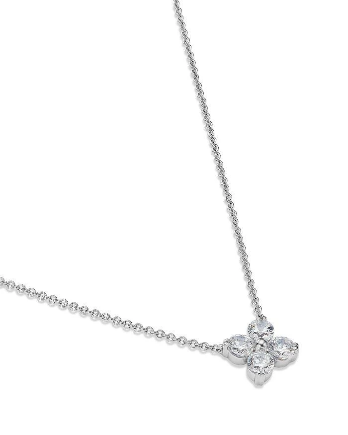 Bloomingdale's Certified Diamond Clover Pendant Necklace in 14K White Gold featuring diamonds with the DeBeers Code of Origin, 0.50 ct. t.w. - 100% Exclusive 3