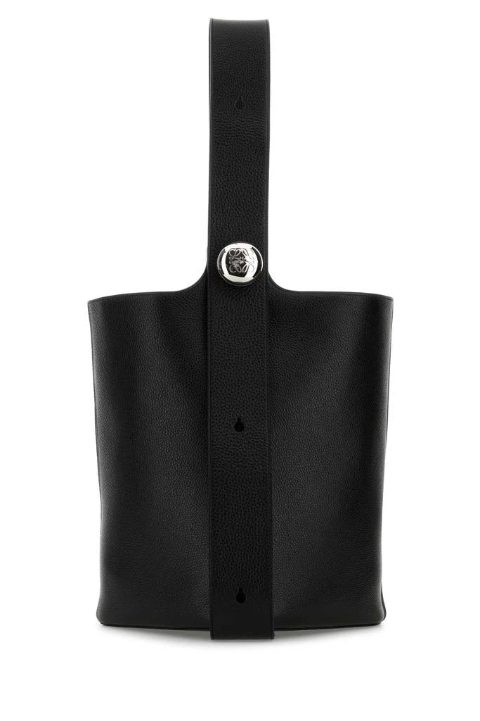 Loewe BLACK LEATHER LARGE PEBBLE BUCKET BAG 1