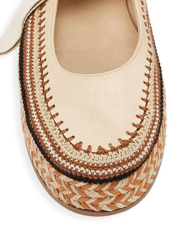 Ulla Johnson Yelena Leather Lace-Up Espadrilles 4