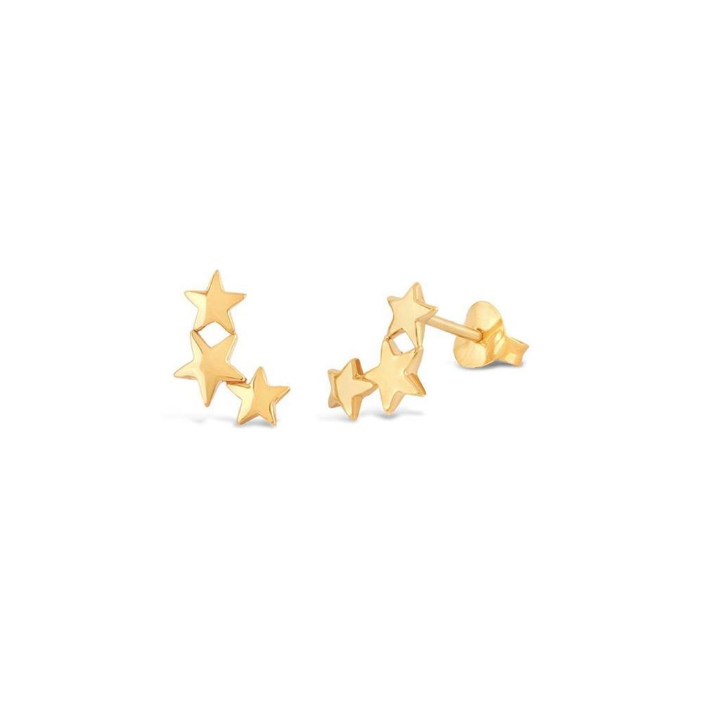 Dinny Hall Gold bijou trio of star studs