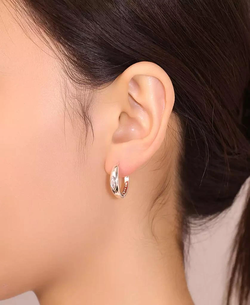 Unwritten Cubic Zirconia and Opal Evil Eye Hoop Trio Earring Set 3