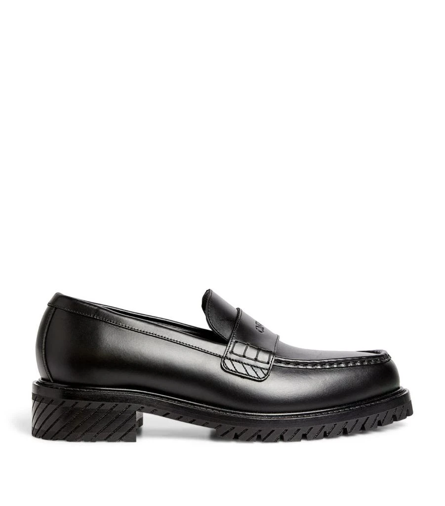 Off-White Leather Military Loafers 1