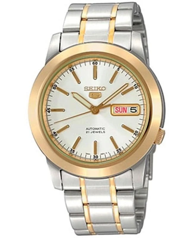 Seiko Seiko 5 Automatic Silver Dial Two-Tone Steel Men's Watch SNKE54K1 1