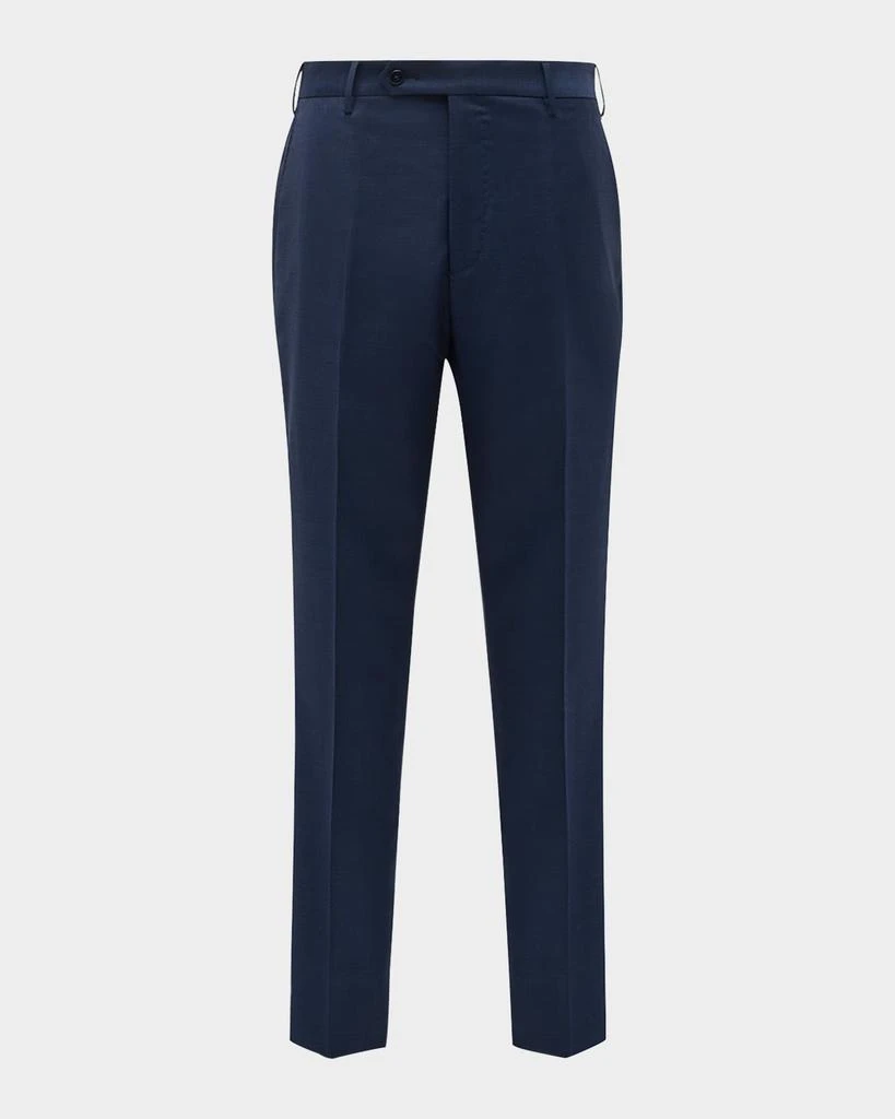 Zanella Men's Parker Classic Flat-Front Trousers 1