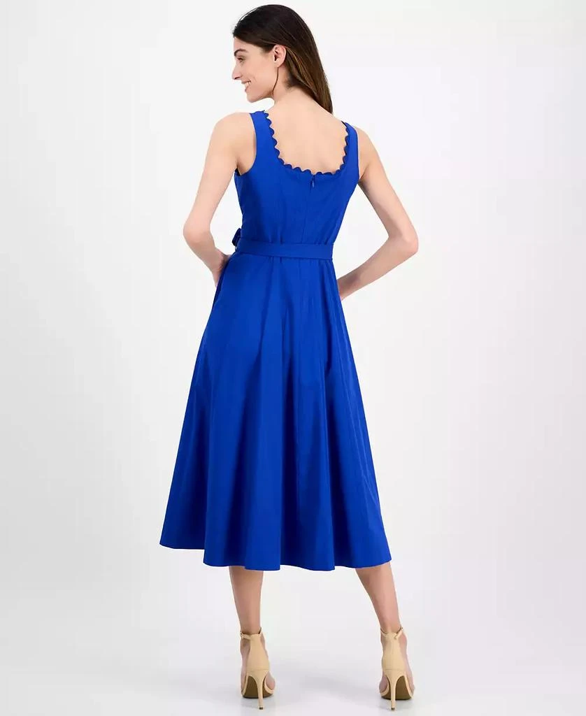 Anne Klein Women's Tie-Waist Seamed Fit & Flare Midi Dress 5