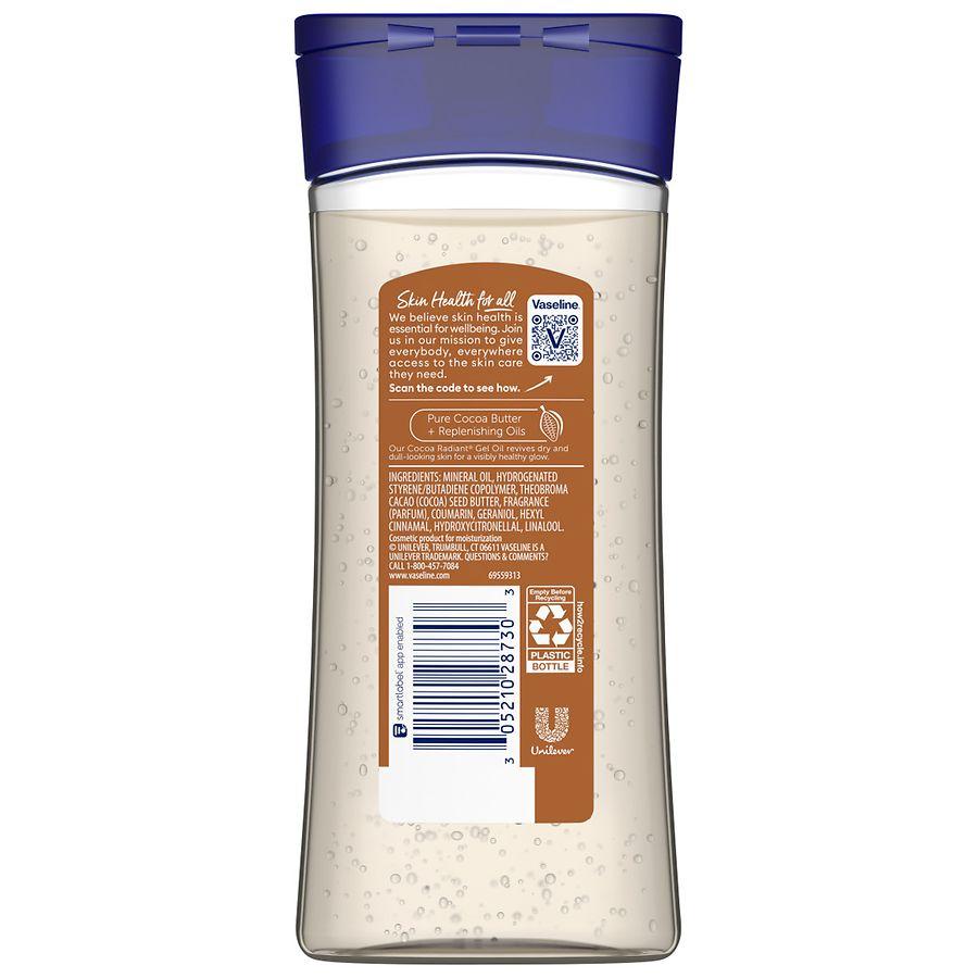 Vaseline Body Gel Oil, Cocoa Radiant for Glowing Skin Cocoa Radiant