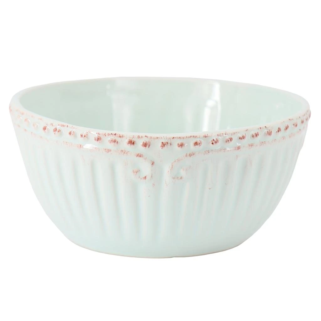 Modern Southern Home Capri 6 Piece 6 Inch Stoneware Embossed Cereal Bowl Set in Egg Blue 2