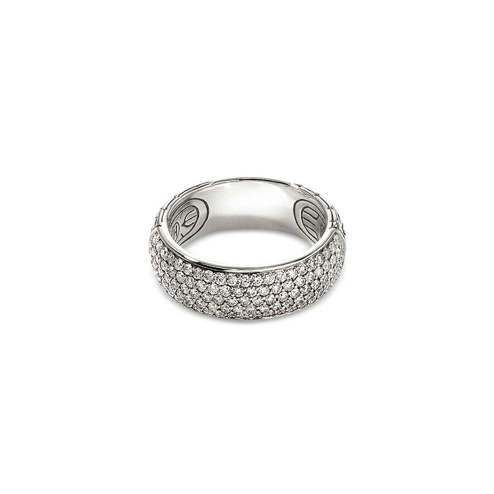 John Hardy Sterling Silver JH Essentials Pavé Diamond Band Ring, 1.07 ct. t.w. 1