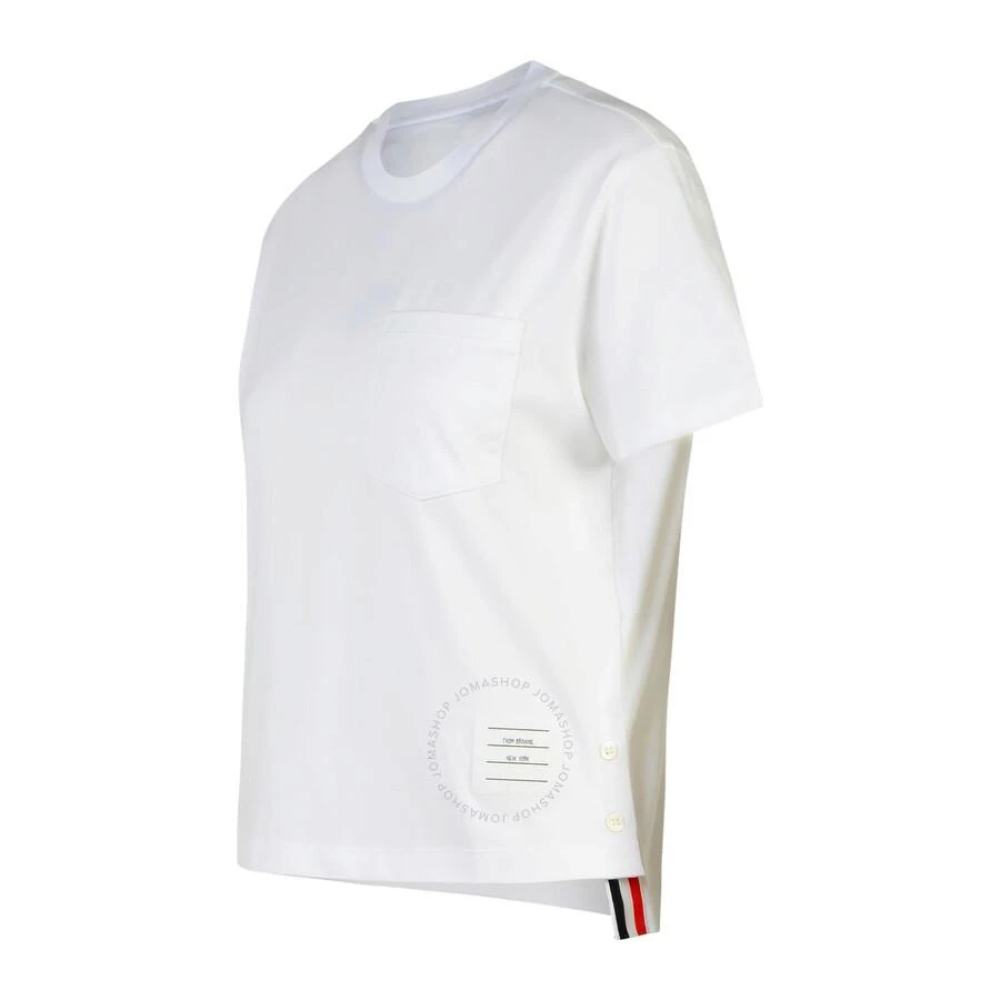 Thom Browne White Boxy Cotton Jersey Pocket T-Shirt 2