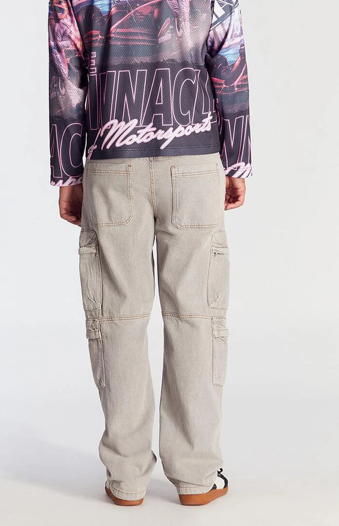 PacSun Gray Baggy Cargo Jeans 3