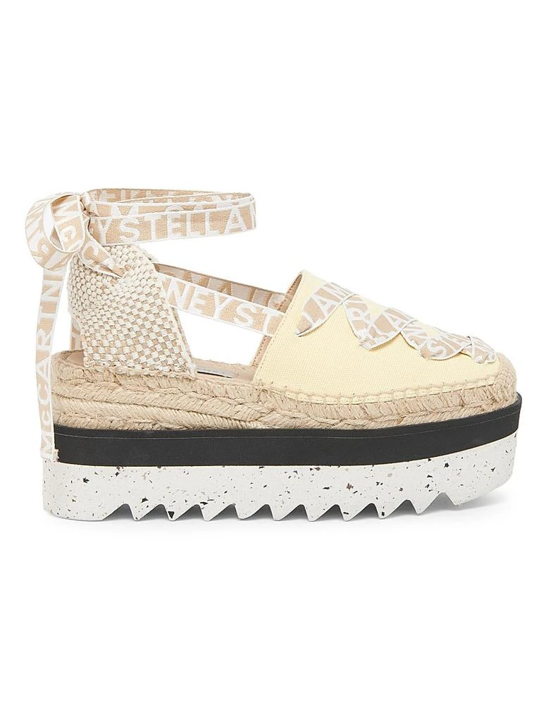 Stella McCartney Gaia Logo Canvas Platform Espadrilles 1