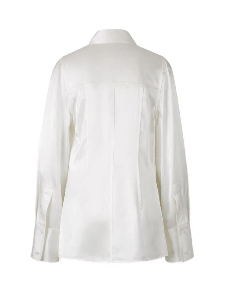 Jil Sander Jil Sander	Buttoned Straight Hem Satin Shirt 2