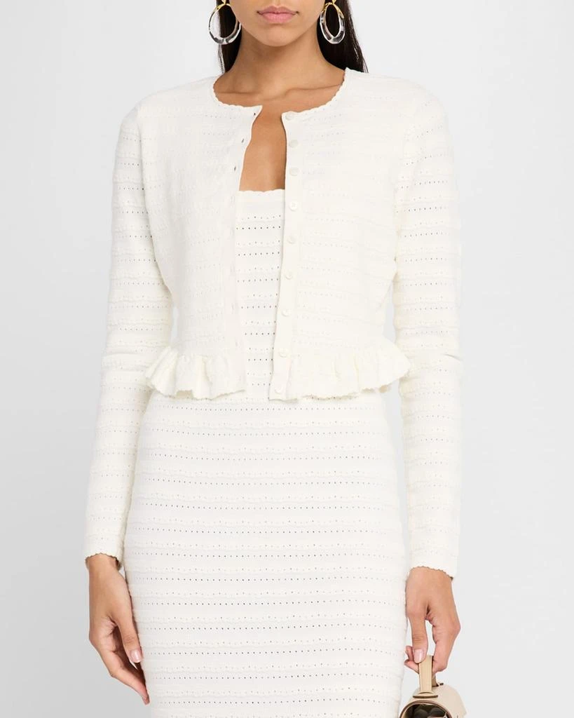 LOVESHACKFANCY Rogan Ruffle-Hem Cardigan 4