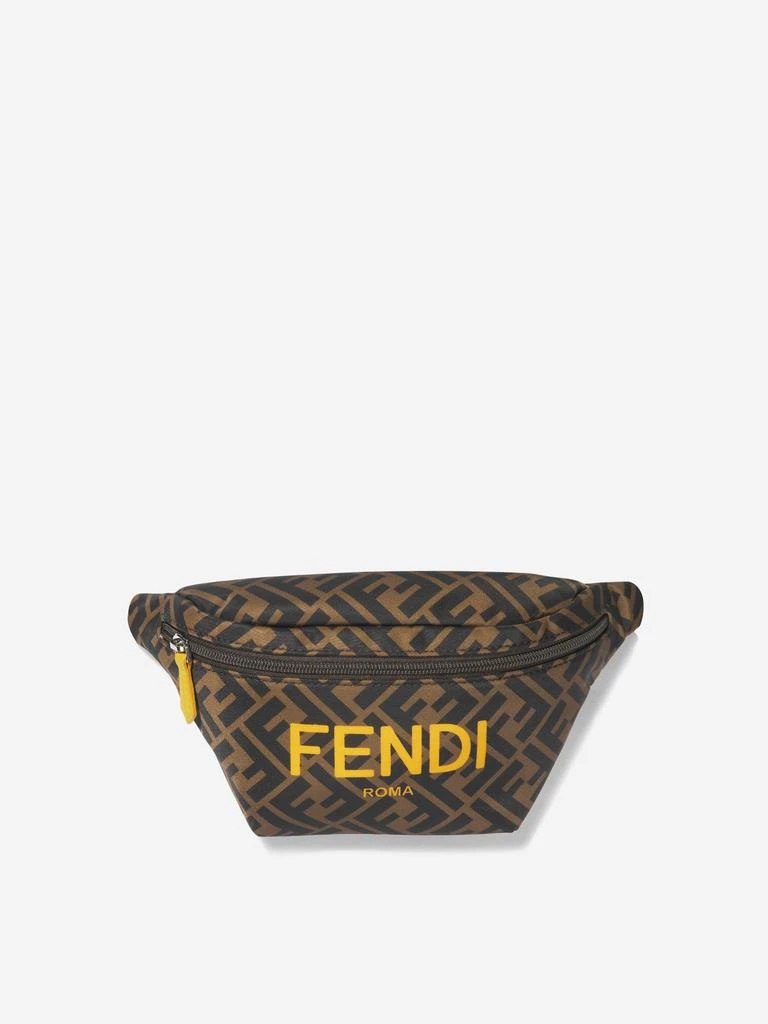 Fendi Fendi Kids FF Logo Belt Bag in Brown 1