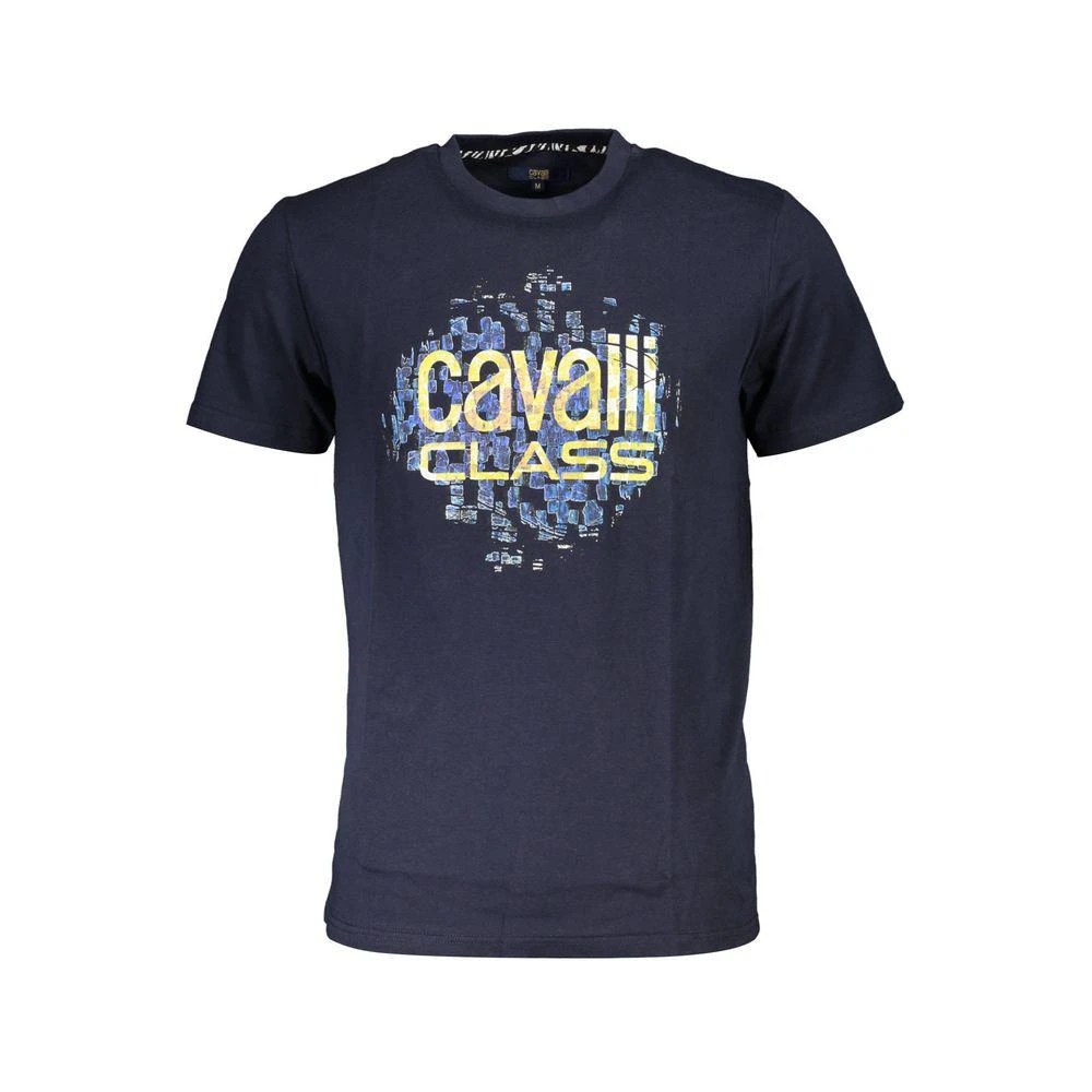 cavalli CLASS Cavalli Class Blue Cotton T-Shirt 1