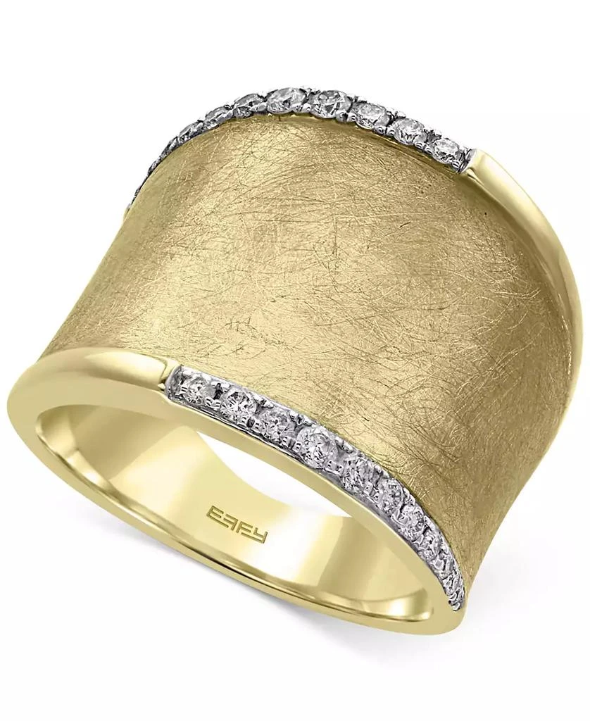 Effy D'Oro by EFFY® Diamond Wide Band (1/4 ct. t.w.) in 14k Gold 1