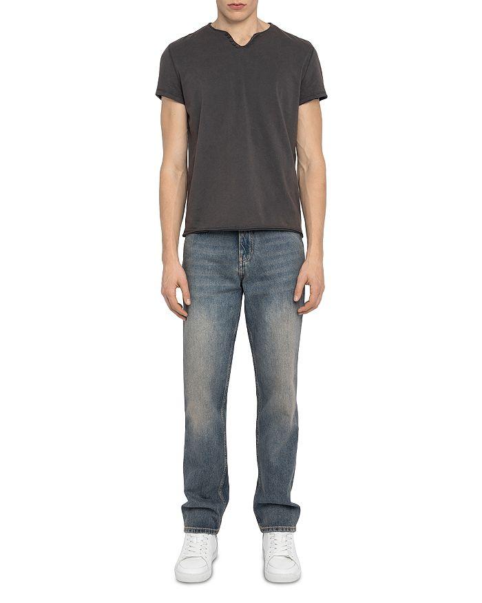 ZADIG & VOLTAIRE Monastir Split Collar Graphic Tee