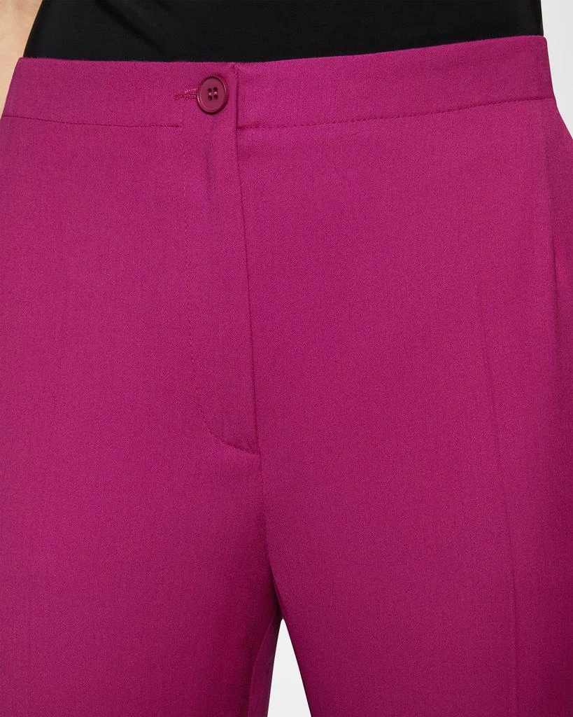 Santorelli Beth Flared-Leg Stretch Virgin Wool Pants 5