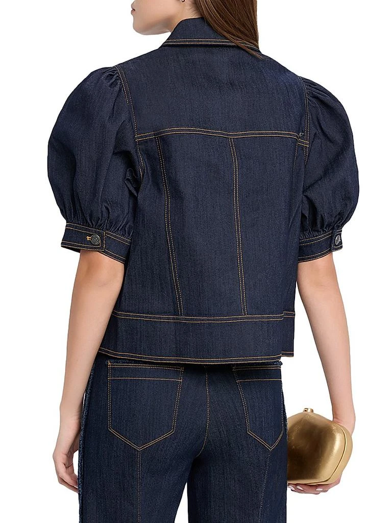 Cinq à Sept Leonie Puff-Sleeve Denim Jacket 4