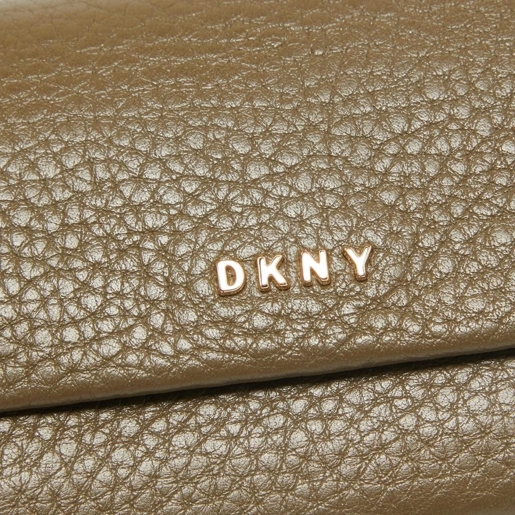DKNY DKNY Olive Green Leather Flap Compact Wallet 4