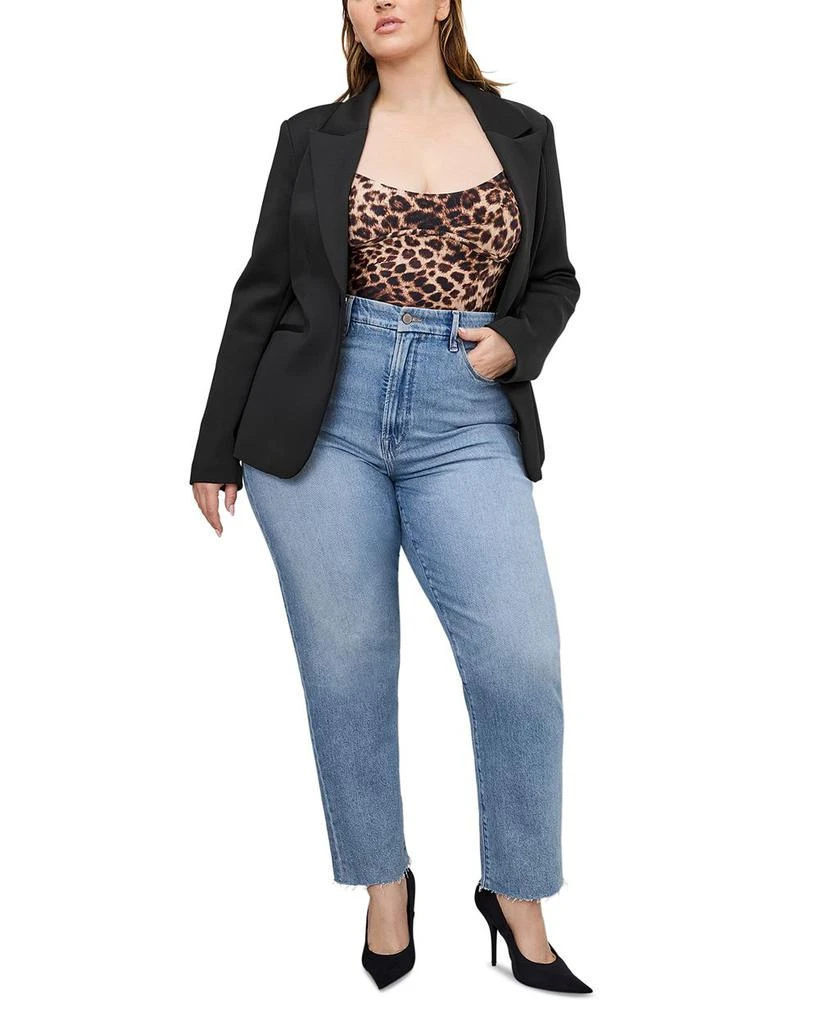 Good American Good Boy Straight Cropped Jeans in I766 2