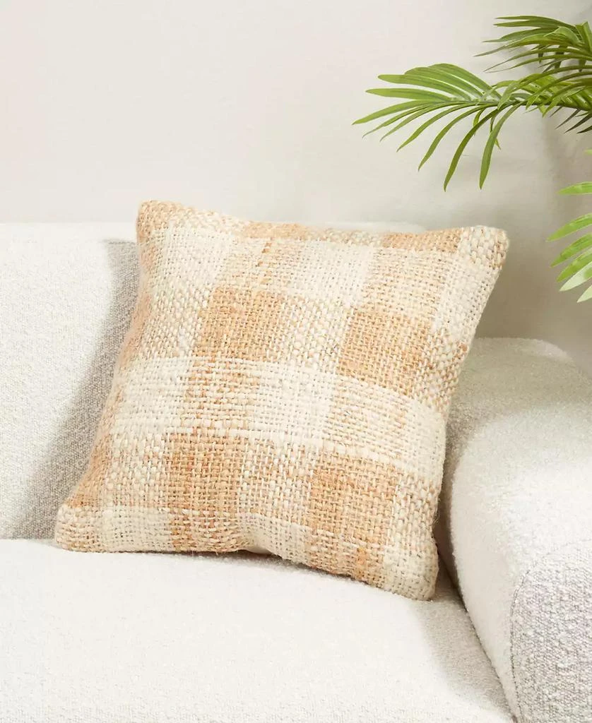 Saro Lifestyle Woven Down Filled Decorative Pillow, 18" x 18" 3